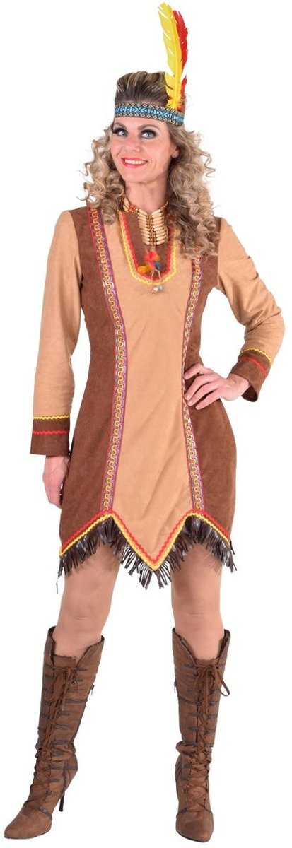 Indiaan Kostuum | Zoevende Tomahawk Indiaan | Vrouw | Small | Carnaval kostuum | Verkleedkleding